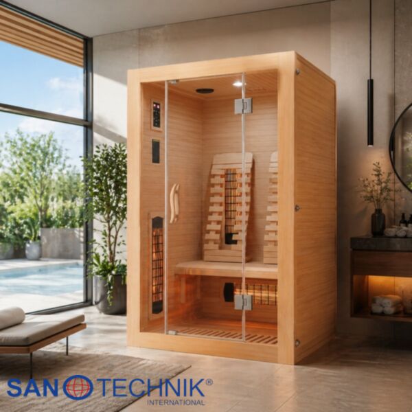 MALMO 2, Sauna cu Infrarosu + Carbon - Magneziu, 120 x 105 x 190cm - SB10120