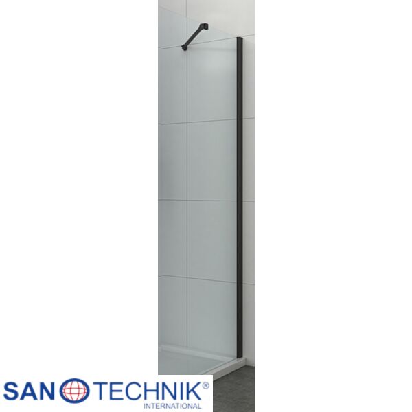 Perete lateral modular cabina dus ELITE BLACK - 80cm