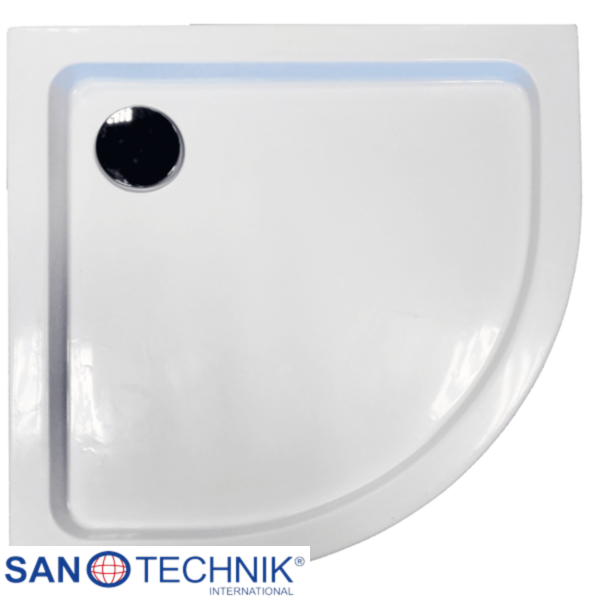 SANOACRYL - Cadita de dus din Acryl, semirotunda - BR80
