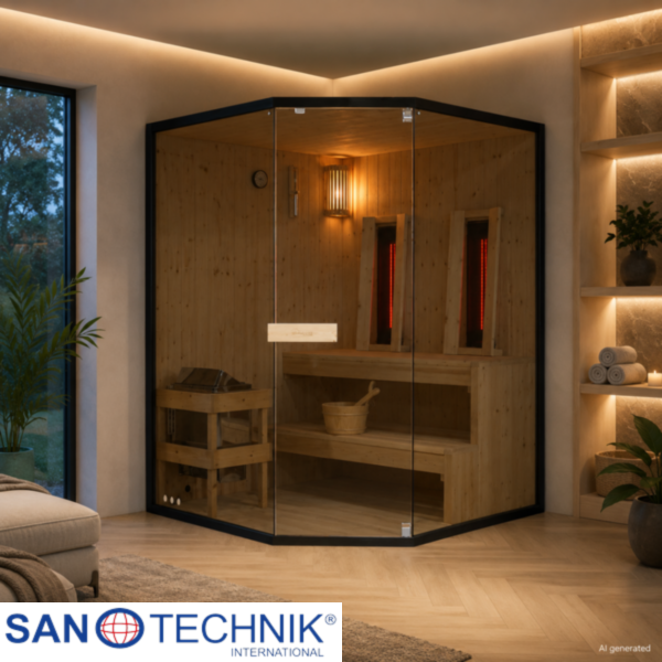 GLACIER XL - Sauna mixta - 150x150x200 cm - FK75200