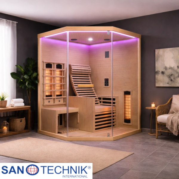CARBON 3 - Sauna uscata cu rezistente Infrarosu + Carbon - Magneziu, 150 x 150 x 195cm  - J11150