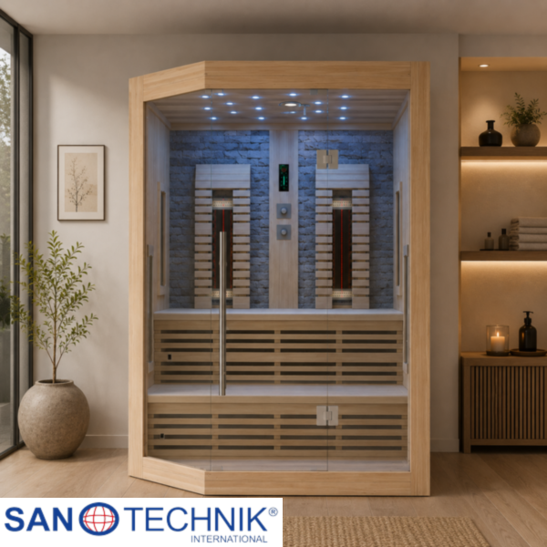 KIRUNA - Sauna uscata cu Infrarosu, 161 x 141,1 x 64,8 x 114,1 x 160 x 210cm - K50160