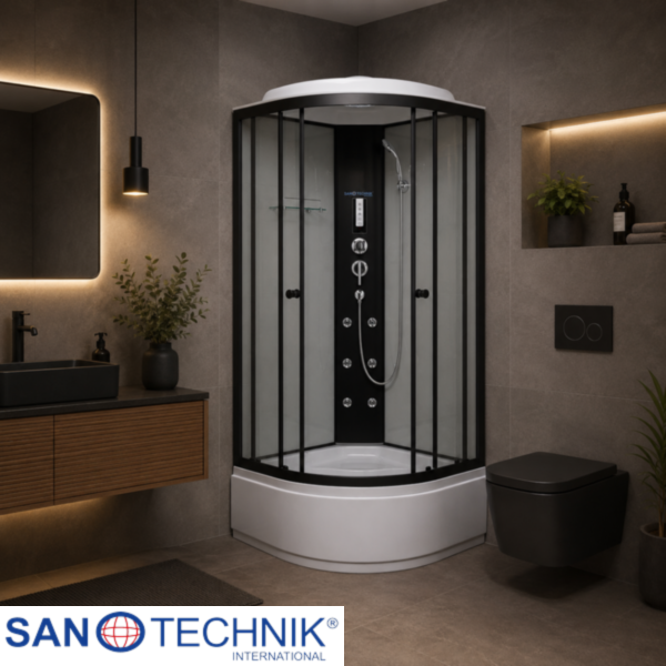 FUTURE BLACK - Cabina de dus completa - 90x90x215 cm - BW950