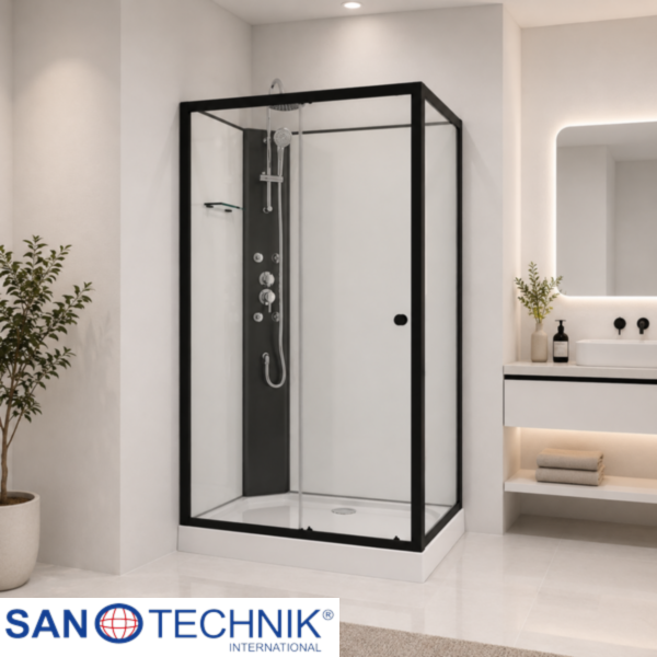 VIVA BLACK - Cabina de dus completa - 80x120x235cm - PS19B