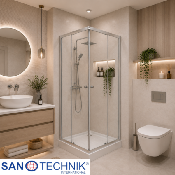 LUNAVERA - Set inchidere dus+cadita joasa - 78x78x193cm - TM58