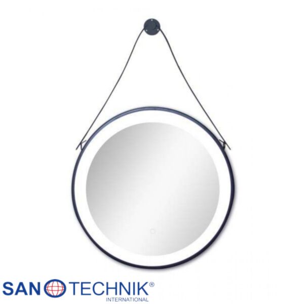 SOHO - Oglinda rotunda, cu iluminare LED, rama Negru-Mat - ZI312