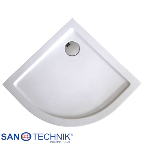 SANOACRYL - Cadita de dus semirotunda cu montaj SLIM - GR100