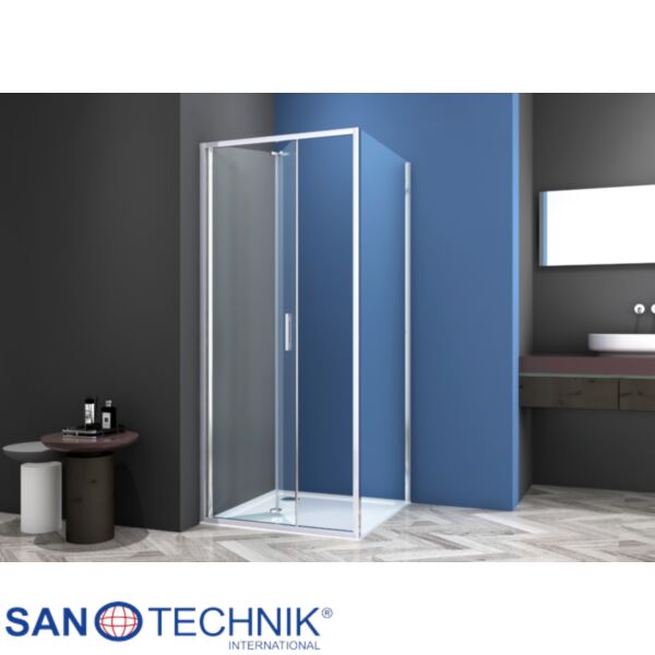 SANOSLIM - Parte fixa pentru cabina dus, crom, 88-90cm