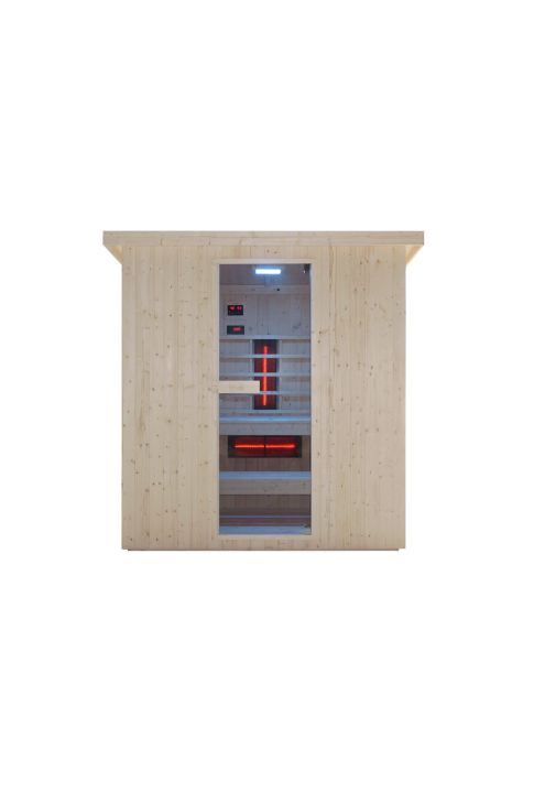 LAHTI - Sauna Mixta - Finlandeza + Infrarosu pentru Exterior, 198 x 181,5 x 200,2cm