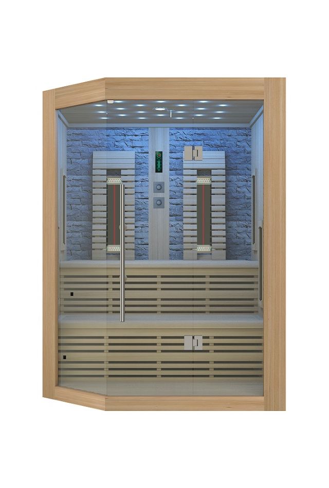 KIRUNA - Sauna uscata cu Infrarosu, 161 x 141,1 x 64,8 x 114,1 x 160 x 210cm