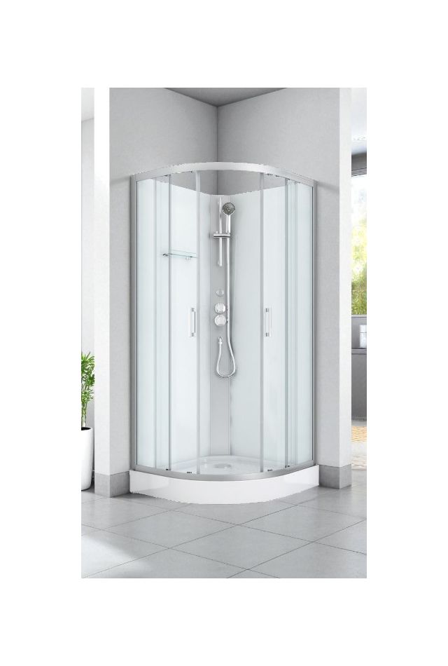 DALLAS - Cabina de dus completa, crom, 90x90x210 cm - CL11