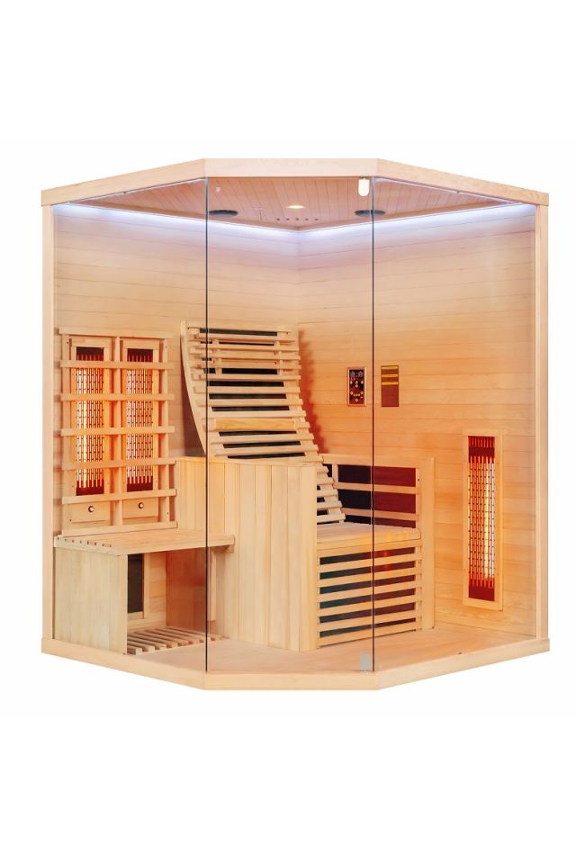 CARBON 3 - Sauna uscata cu rezistente Infrarosu + Carbon - Magneziu, 150 x 150 x 195cm 